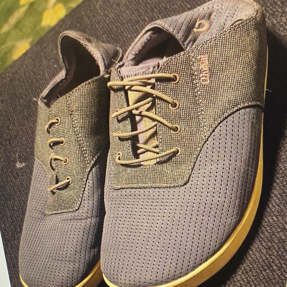 Casual Men's Gray Canvas Slip-On Loafers with Tan Accents